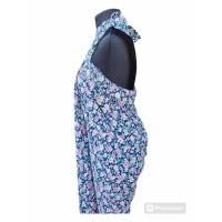 Duża sukienka plażowa - eleganckie PAREO XXL szyfon kolorowa łączka